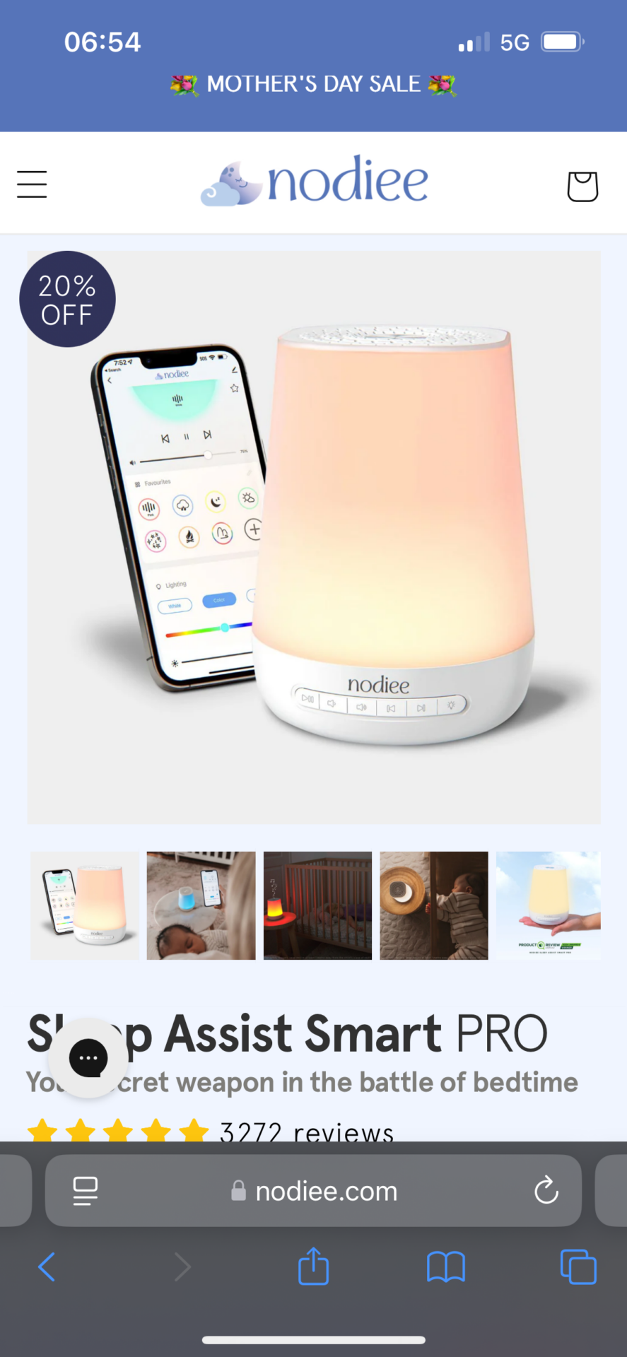 White noise machine + night light