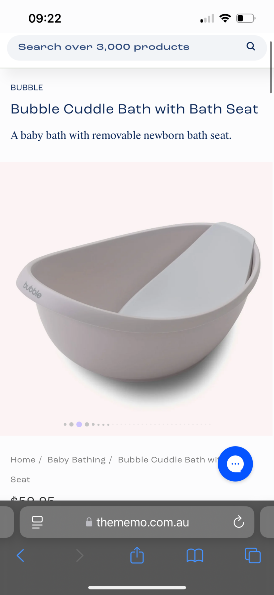 Baby bath with seat