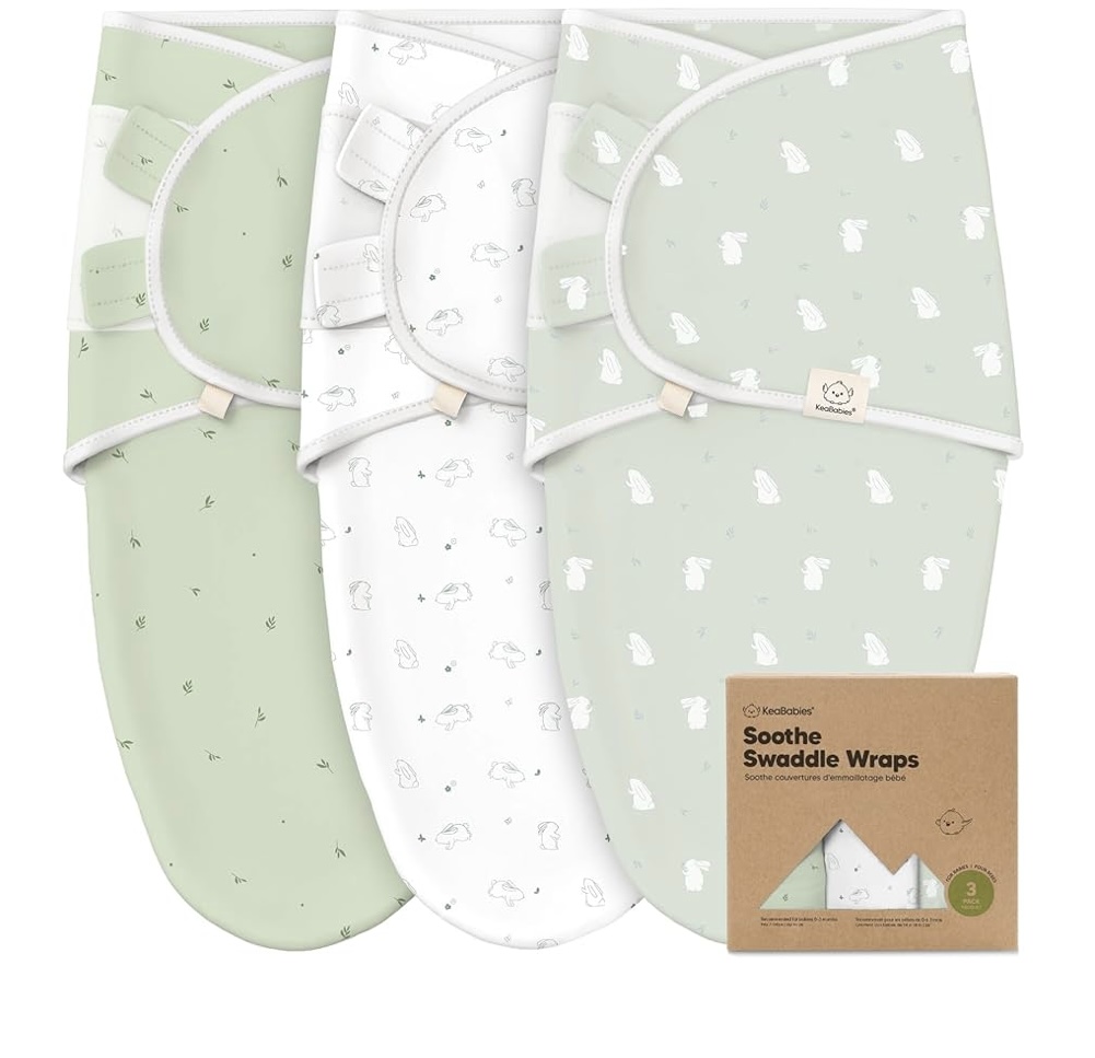 3-Pack Organic Baby Swaddle Sleep Sacks - Swaddles for Newborns