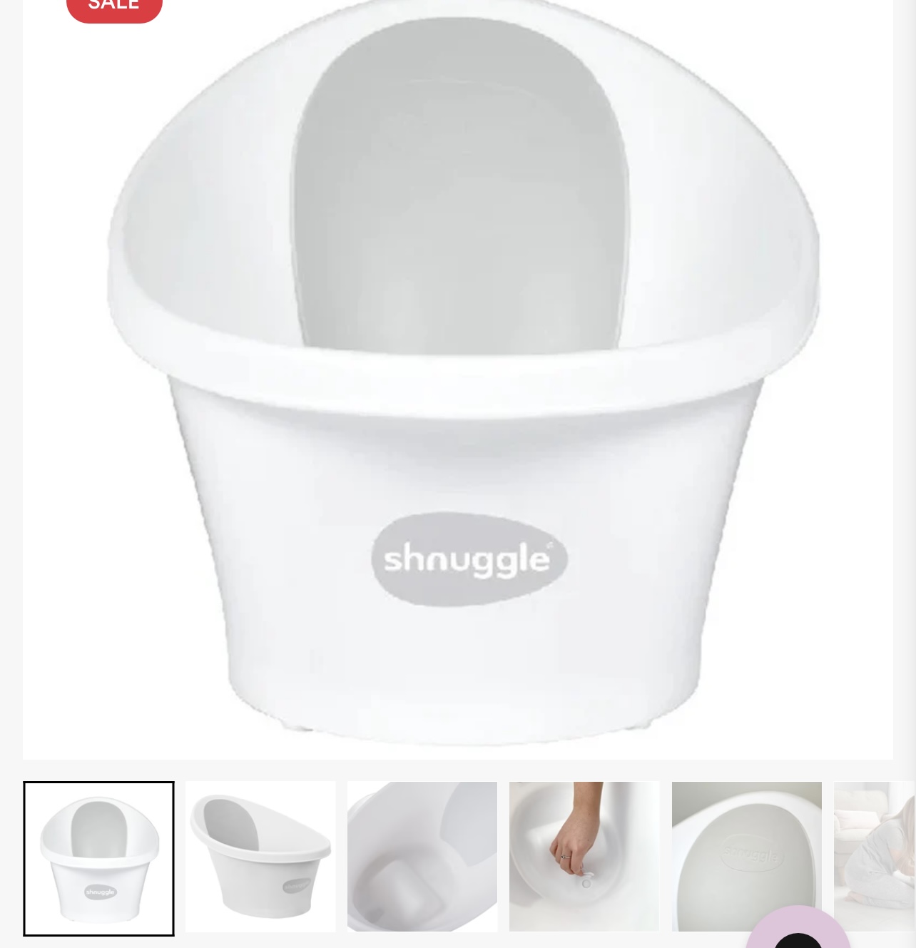 Shnuggle Baby Bath With Plug White/Grey