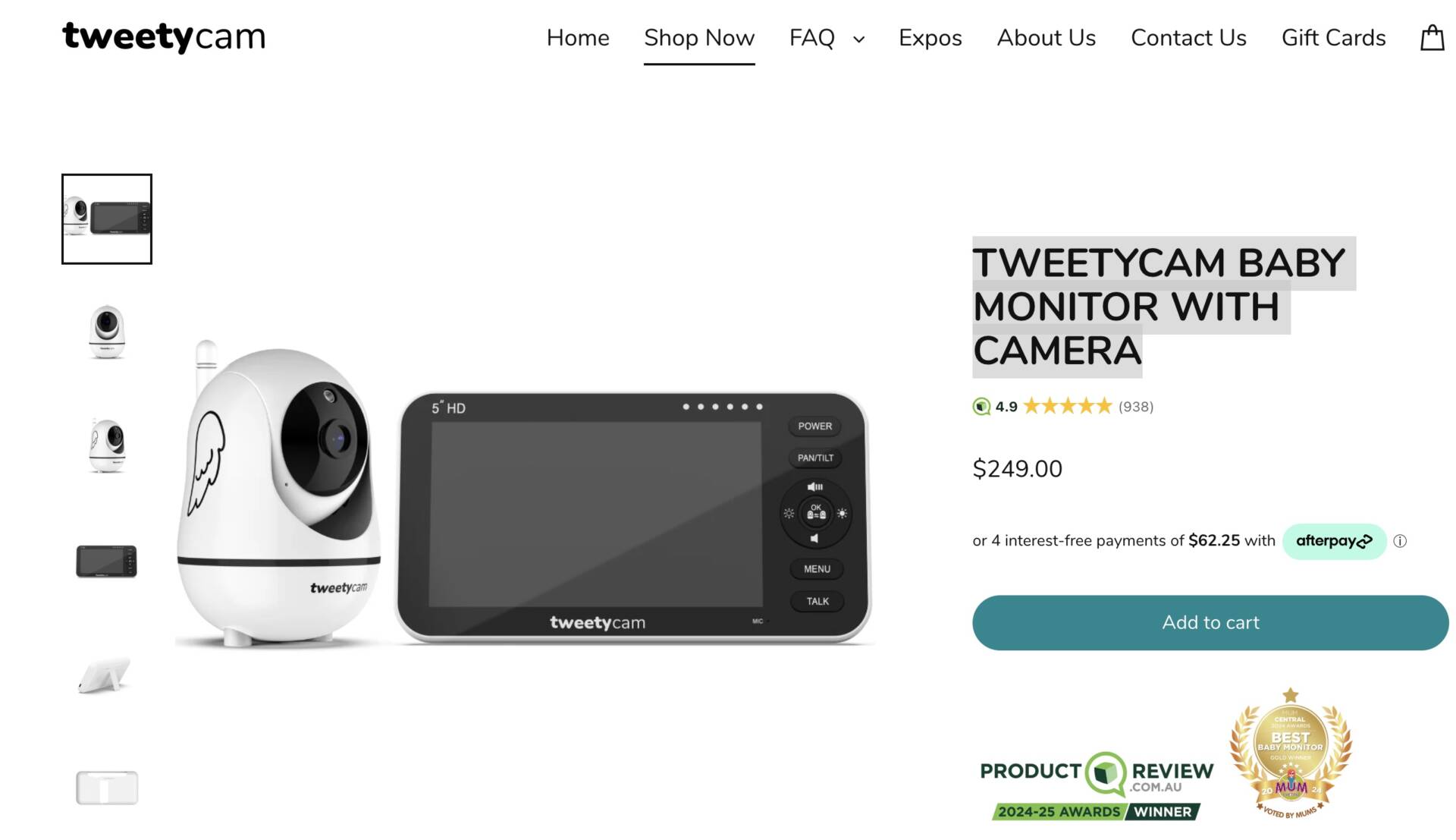 Tweetycam Baby Monitor with Camera