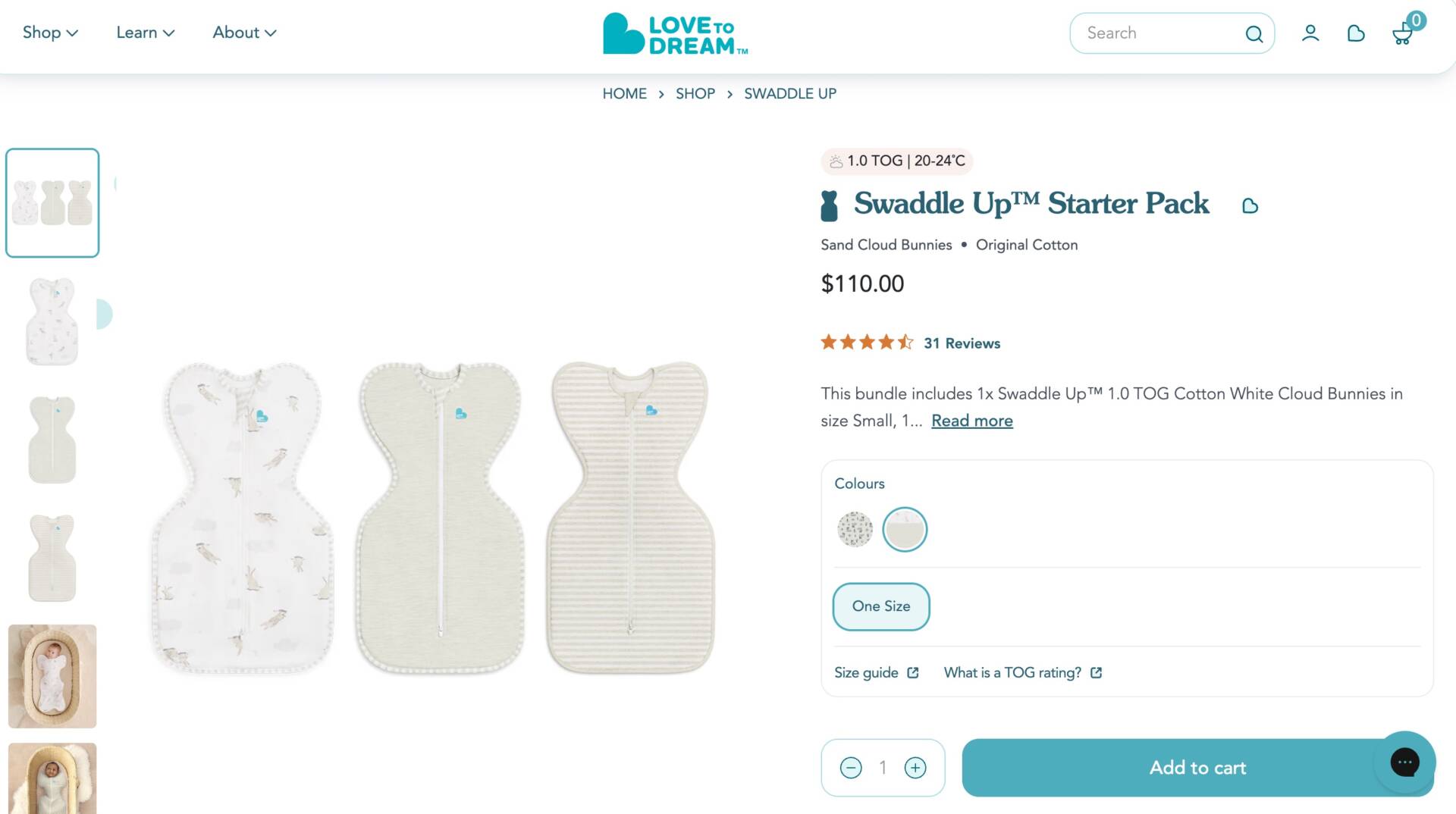 Love to dream swaddle pack