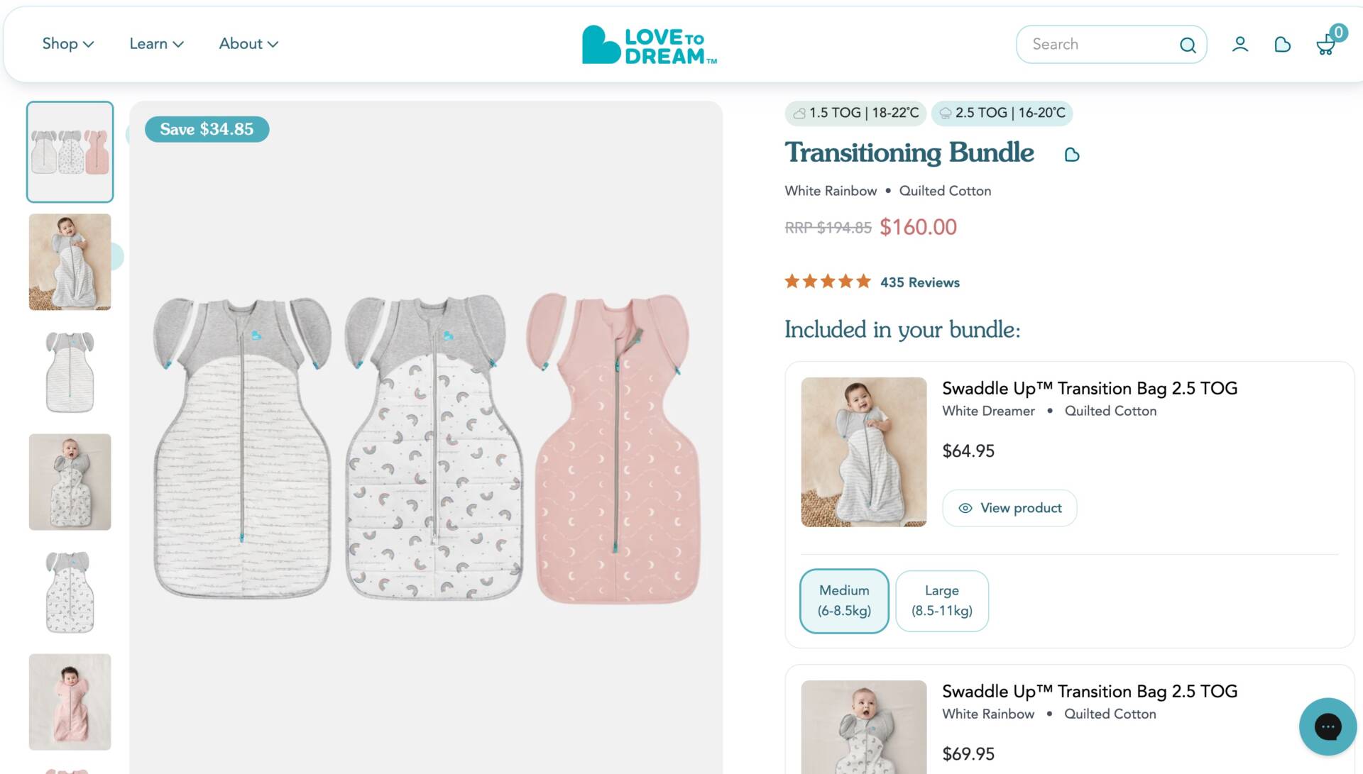 Transitioning bundle