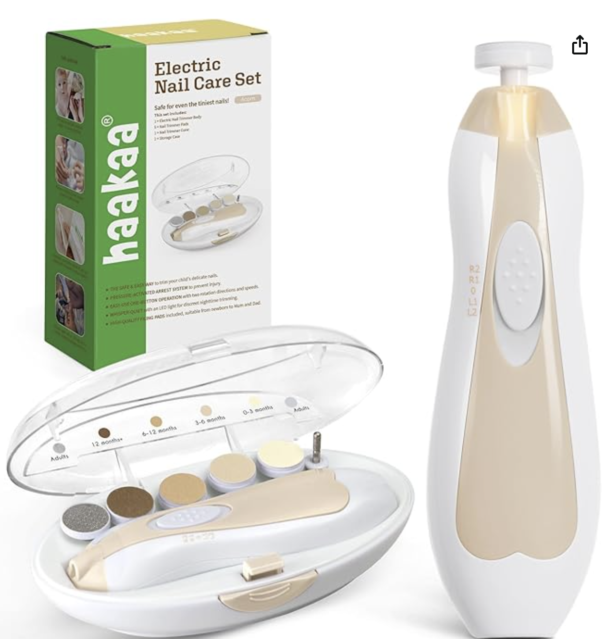 Haakaa Baby Nail File Electric Baby Nail Care Set