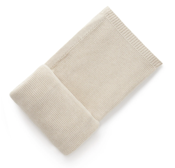 Purebaby Knit Blanket - Wheat melange