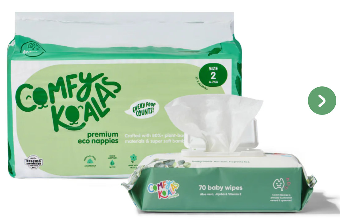 Comfy Koalas Eco Nappies & Wipes - Starter Pack