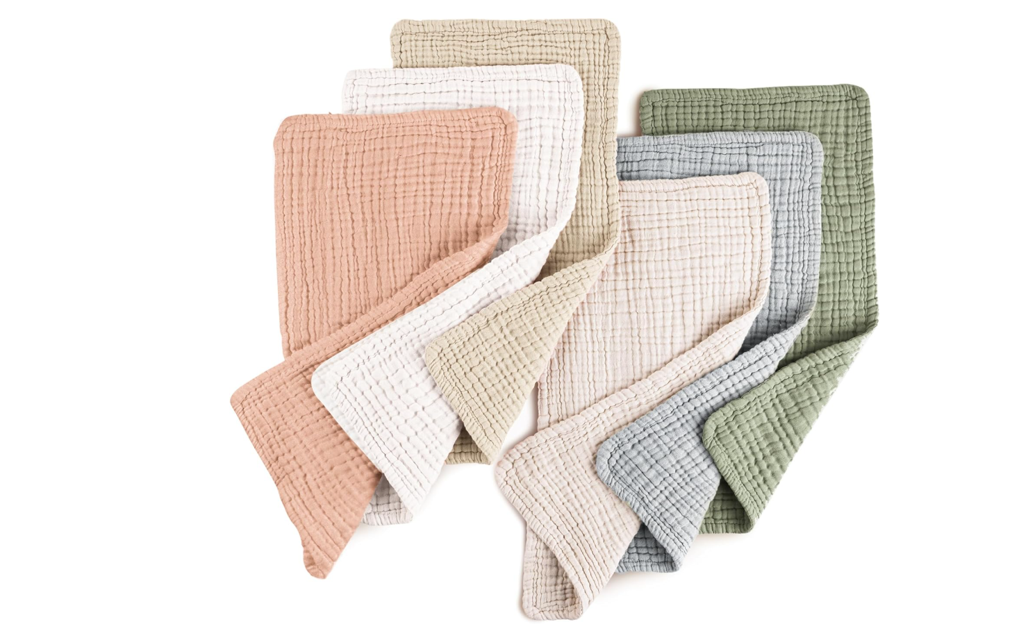 Amazon Konssy Muslin Baby Burp Cloths Sets for Unisex- 6 Pack Large 100% Cotton Burping Clothes for Newborn