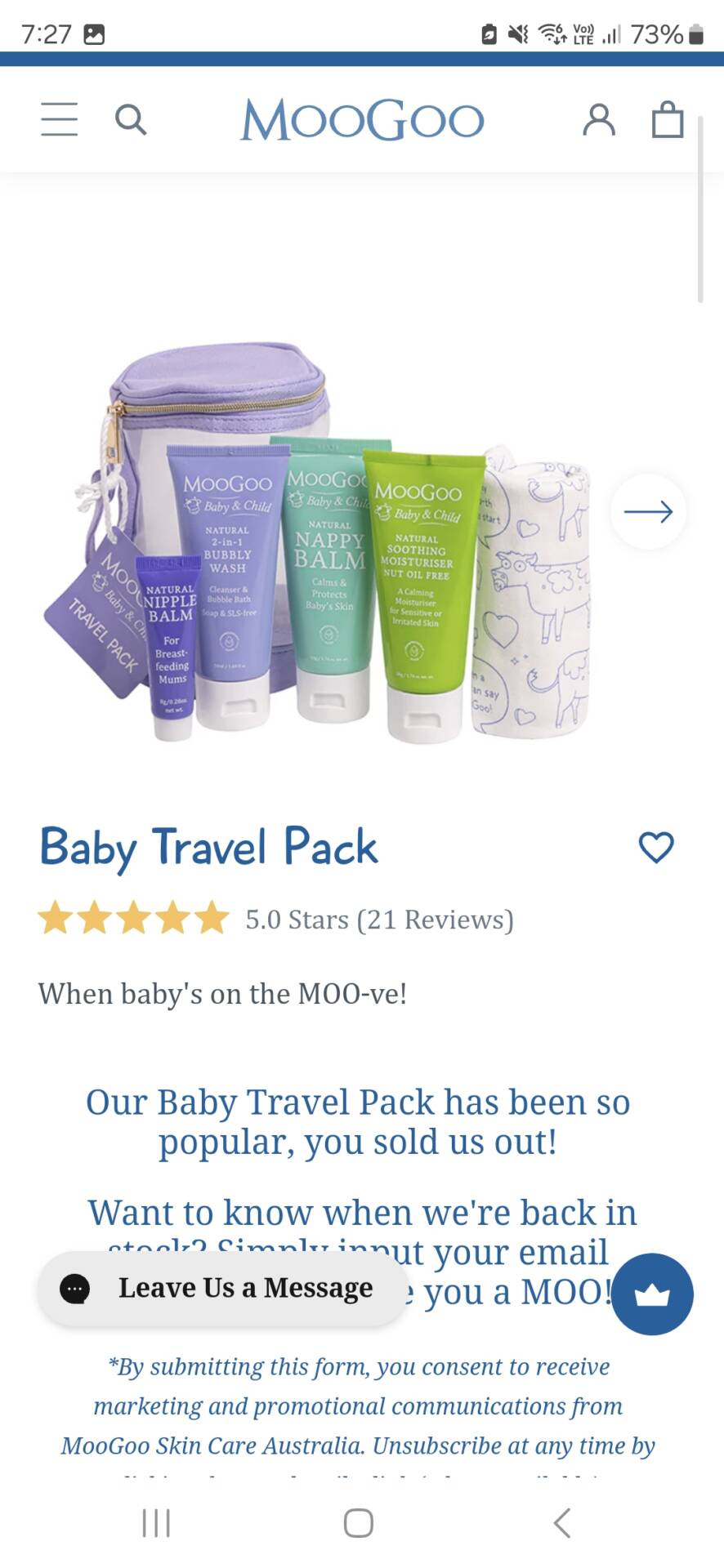 Moogoo travel pack