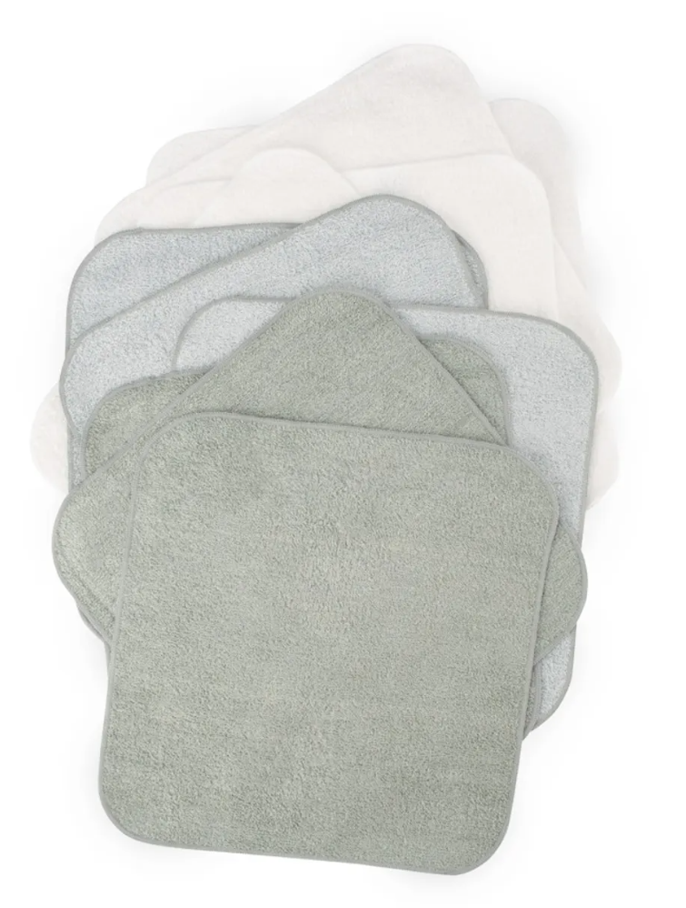 Lil Bamboo 10 Pack Washer Towelling Bayleaf