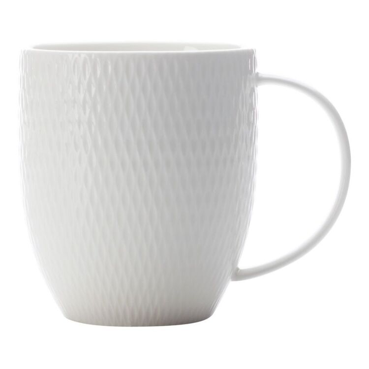 Maxwell & Williams White Basics 420 ml Diamonds Coupe Mug