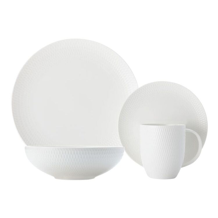 Maxwell & Williams White Basics Diamonds 16-Piece Dinner Set