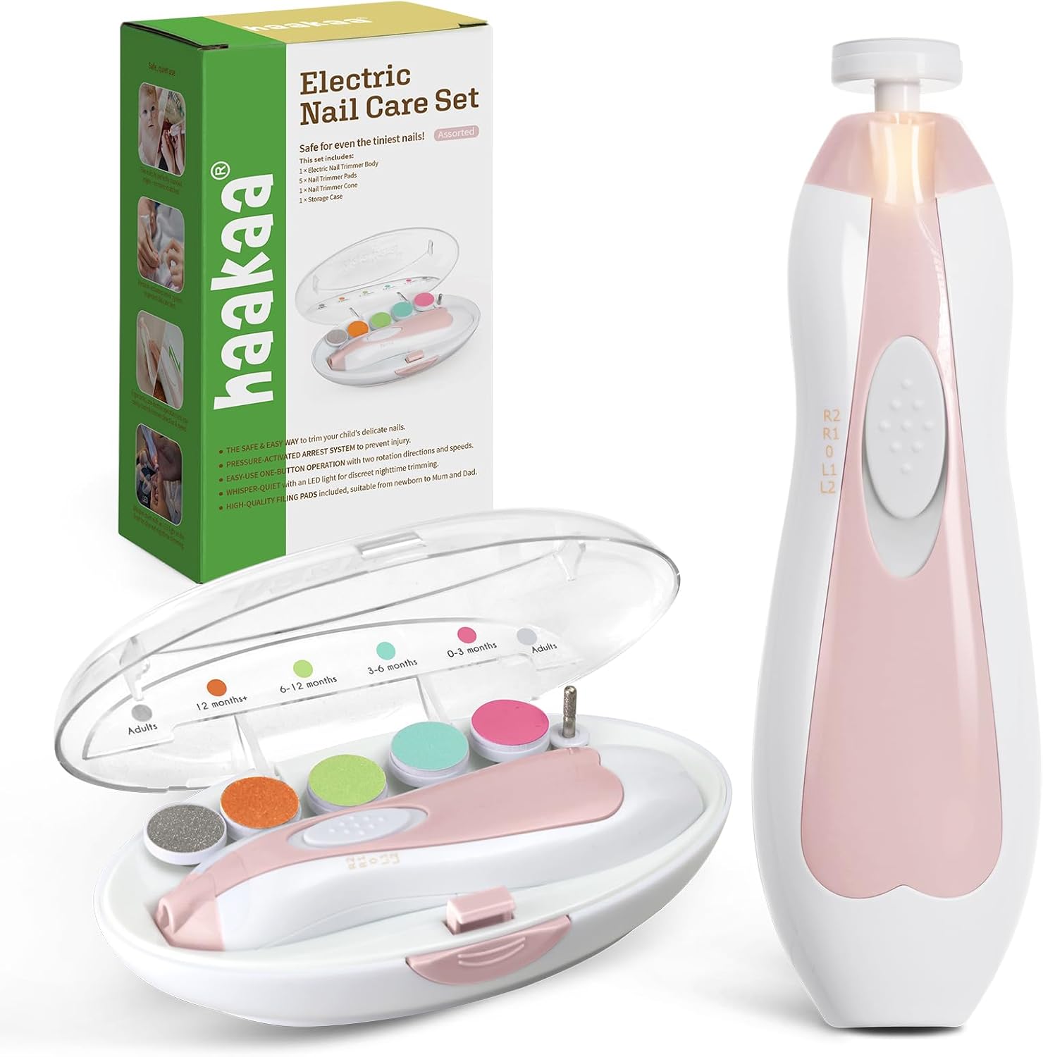 Haakaa Baby Nail Care Kit Nail Trimmer Nail File | Baby Electric Nail File, Safe Nail Clipper $29.29