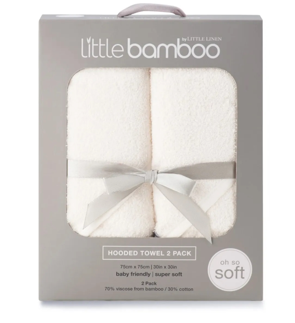 Little Bamboo 2 Pack Hooded Towel Natural