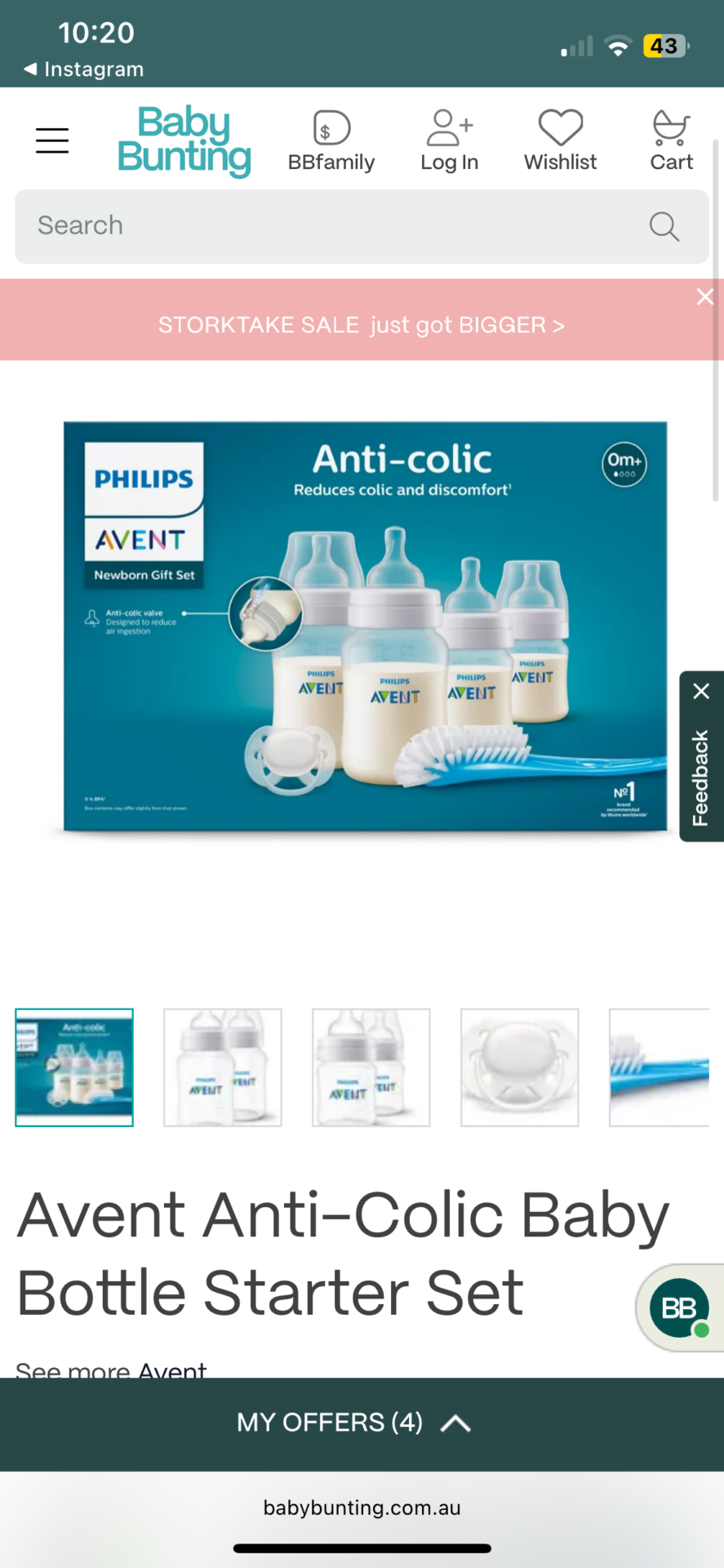 Anti colic Avent bottles