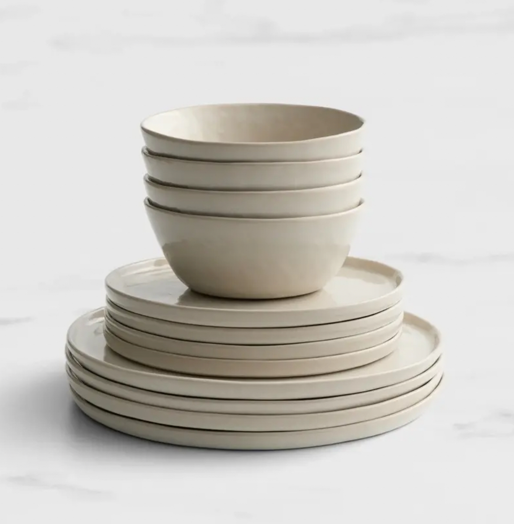 Salisbury & Co Maison Dinner Set 12pc Nougat