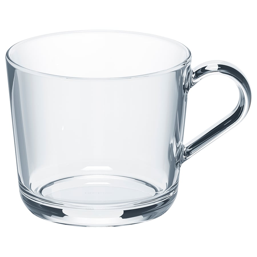 Clear Glass Mugs (x6)