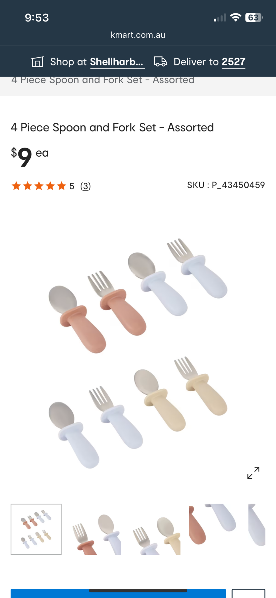 Toddler spoon and fork