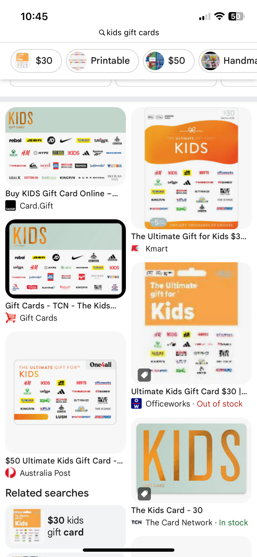 Gift cards