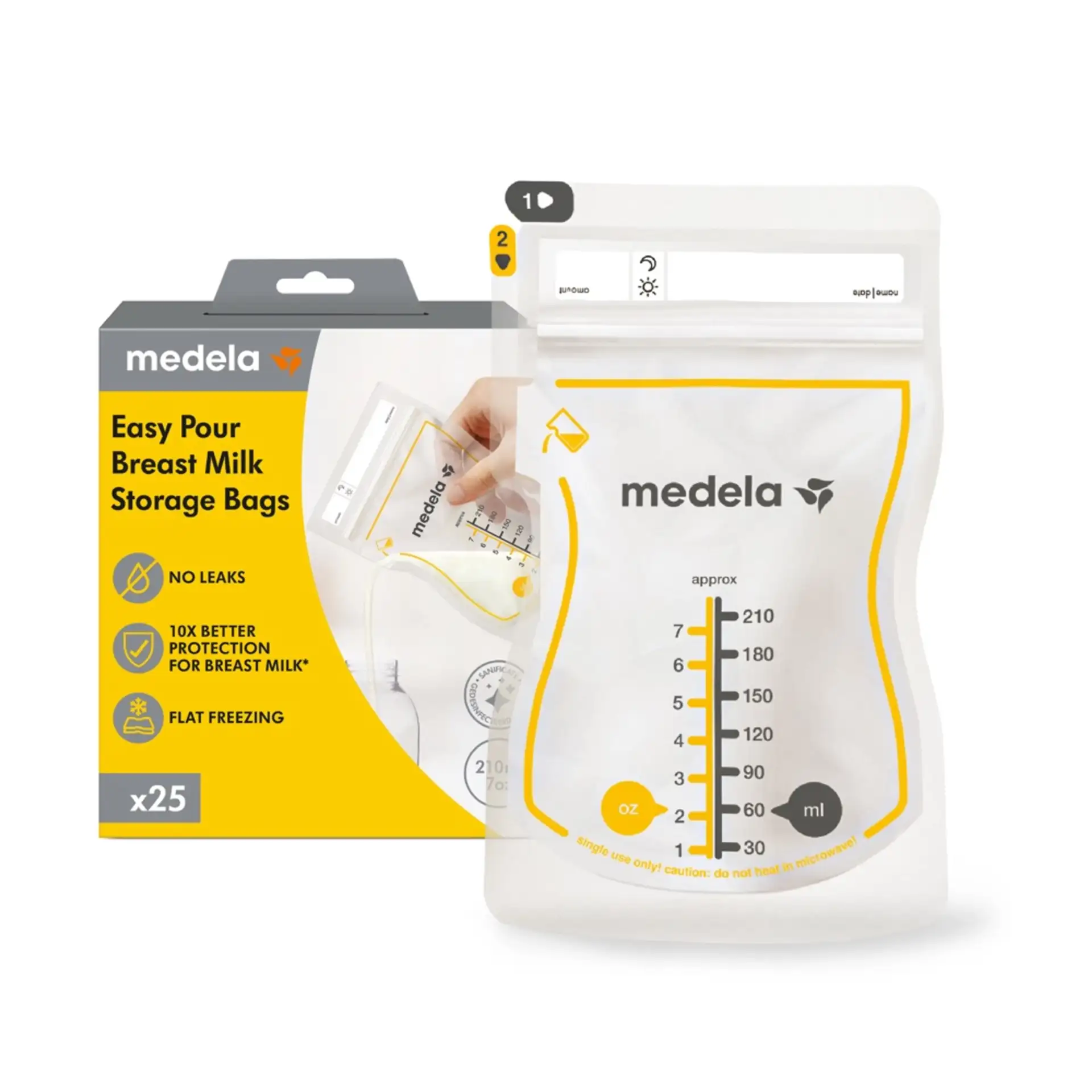 Medela Easy Pour Breast Milk Storage Bags Bag 25 Pcs $18.39