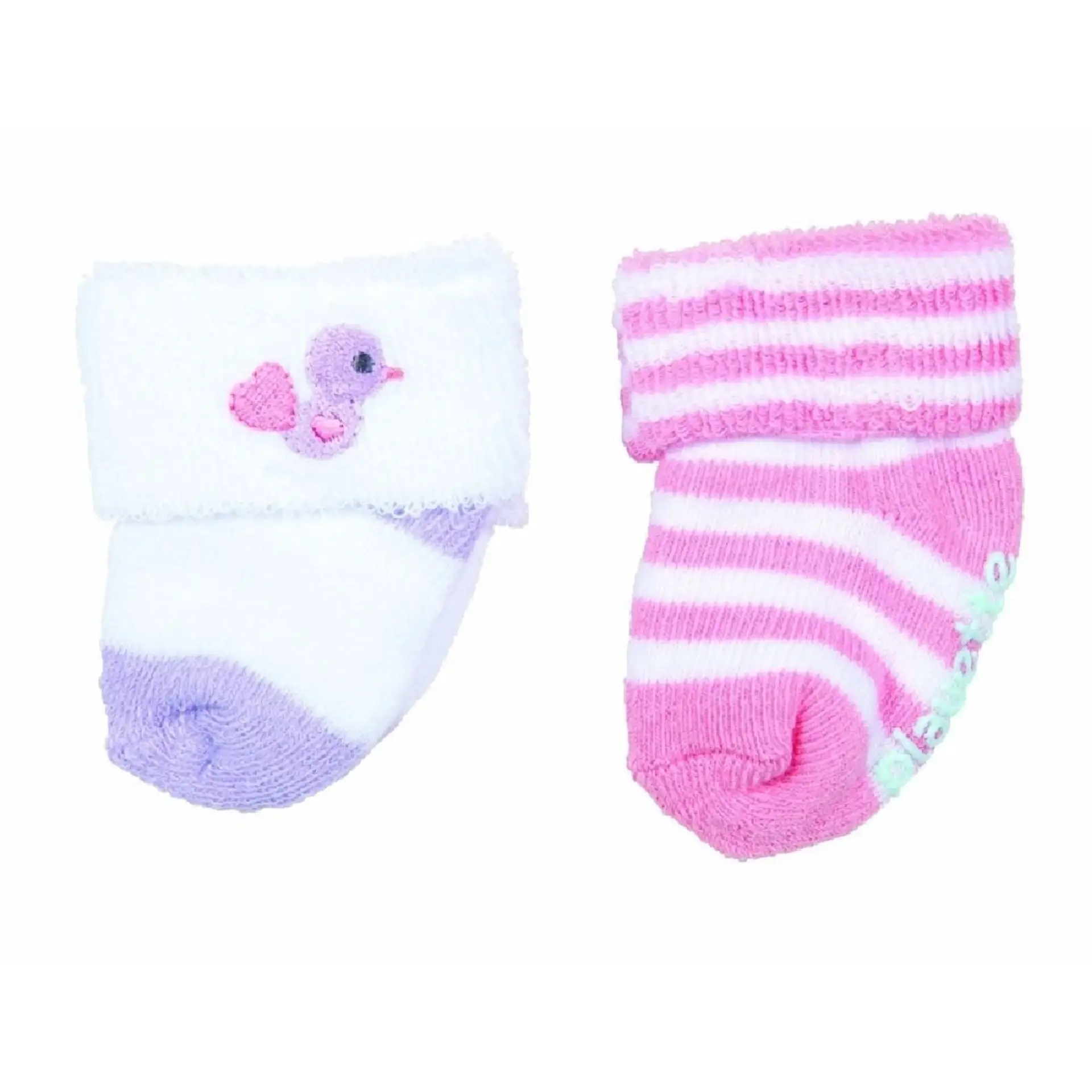 Playette 2 Pack Bootie Newborn Pink Size 0-3 Months $4.95