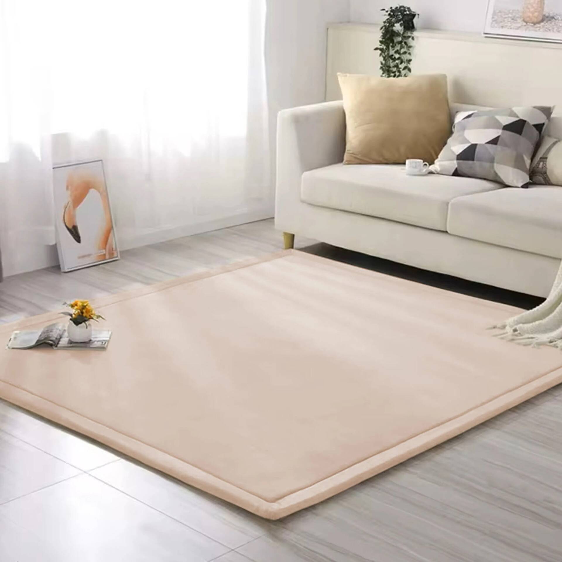 La Grace Home Soft Touch Ultra Plush Memory Foam Tatami Mat - Beige 150cm x 200cm $150.40