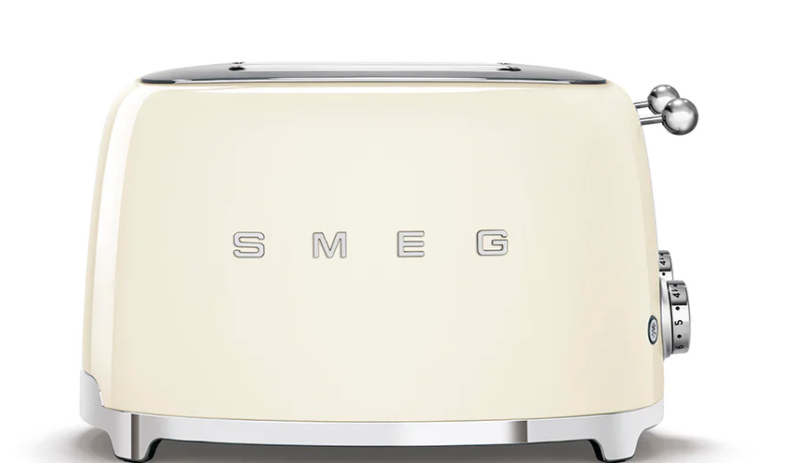 Smeg 50's Retro Style 4 Slot Wide Toaster - Cream