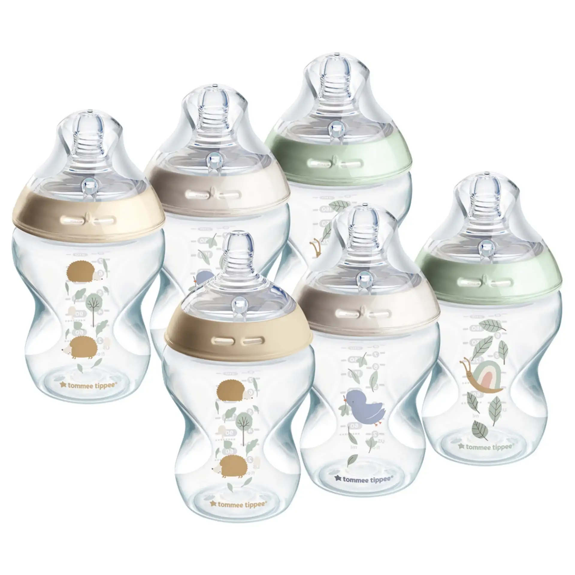 Tommee Tippee Natural Start Anti-Colic Baby Bottle With Slow Flow Teat 260Ml 0M+ 6Pack Assorted $39.99