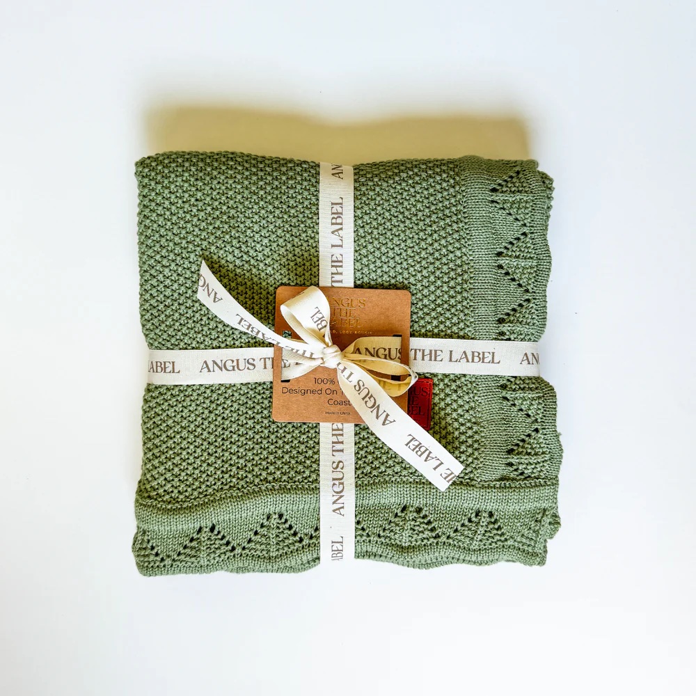 Knit baby blanket