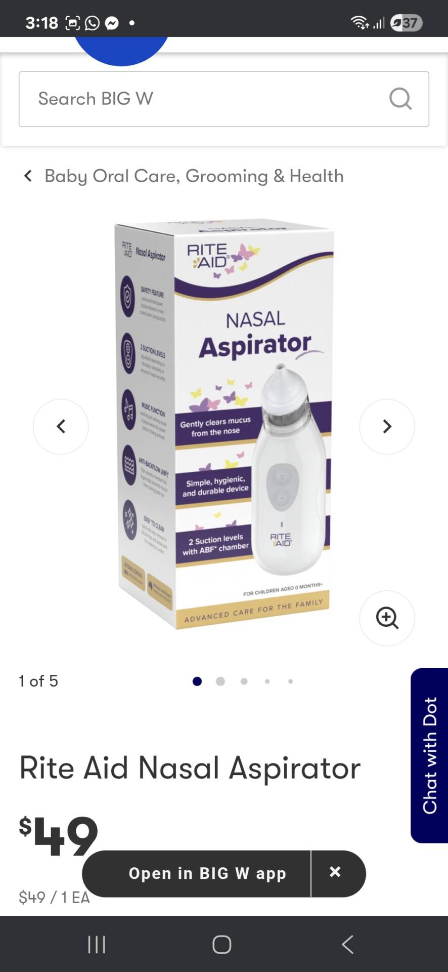 Rite Aid Nasal Aspirator