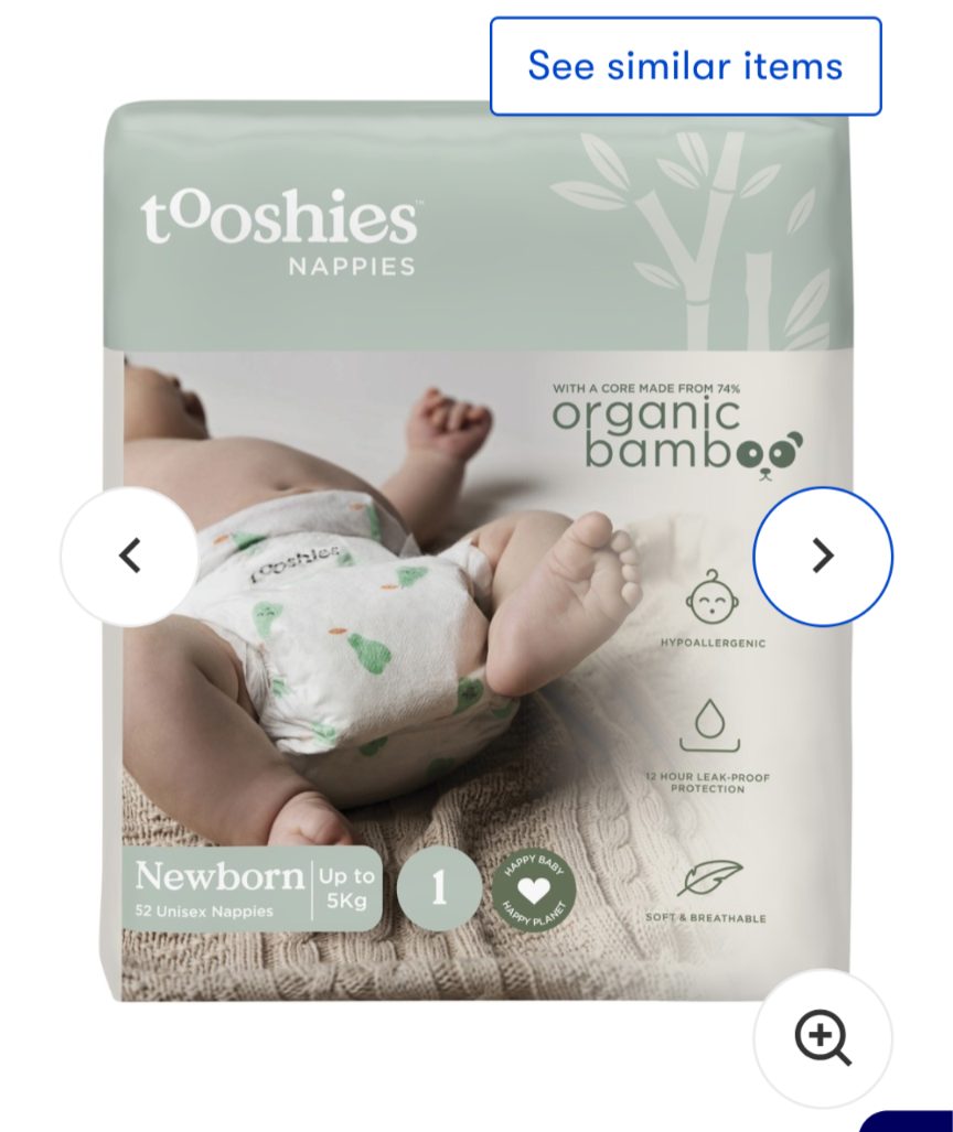 Tooshies | ECO Nappies Size 1 Newborn 52 Pack