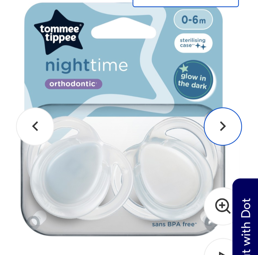Tommee Tippee | Night Time Soothers 0-6m 2 Pack Dummies