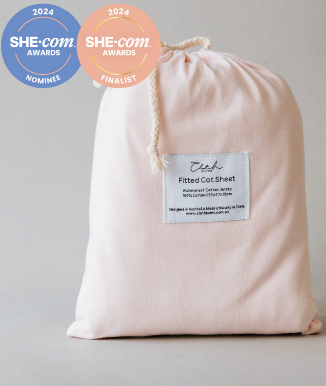 Clothbums | Waterproof Cot Sheet - Rose
