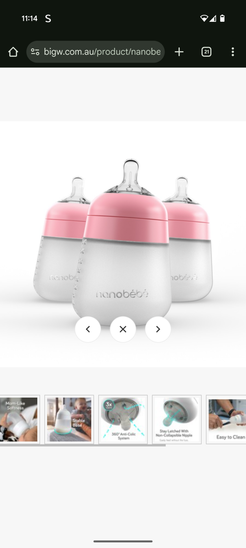 Nanobebe bottles-pink