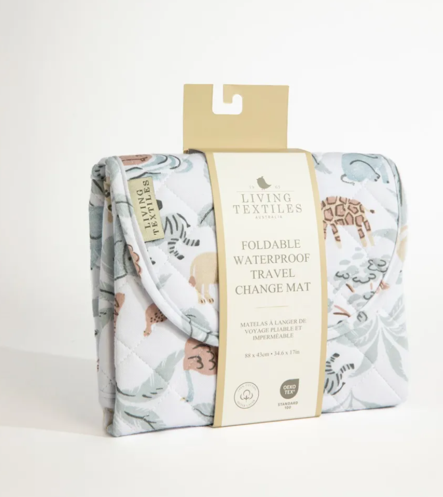 Living Textiles Travel Change Mat Waterproof Fold Wild Safari