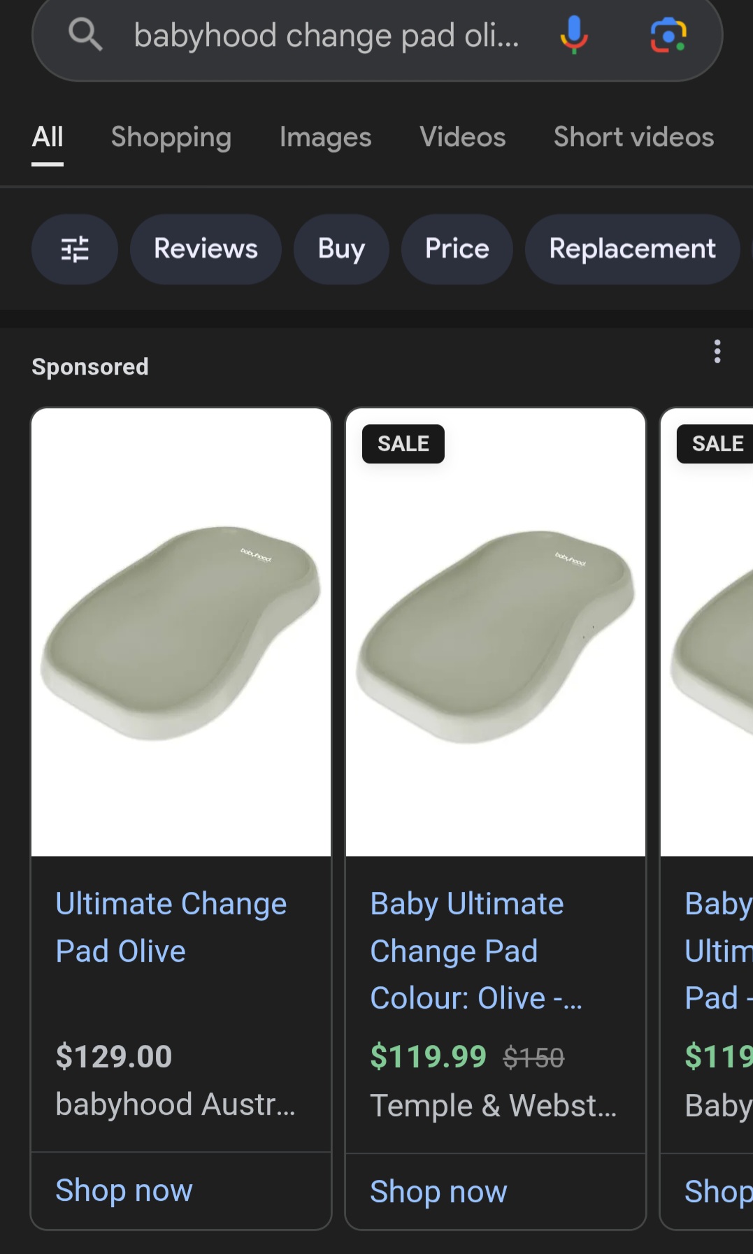Babyhood baby Change Pad - Olive