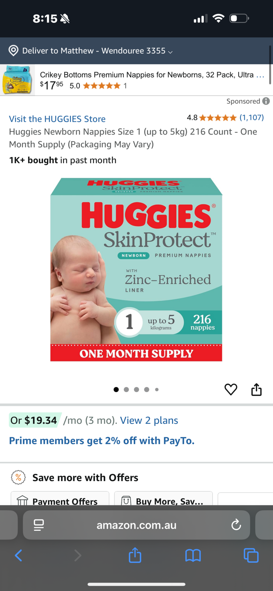 Newborn nappies