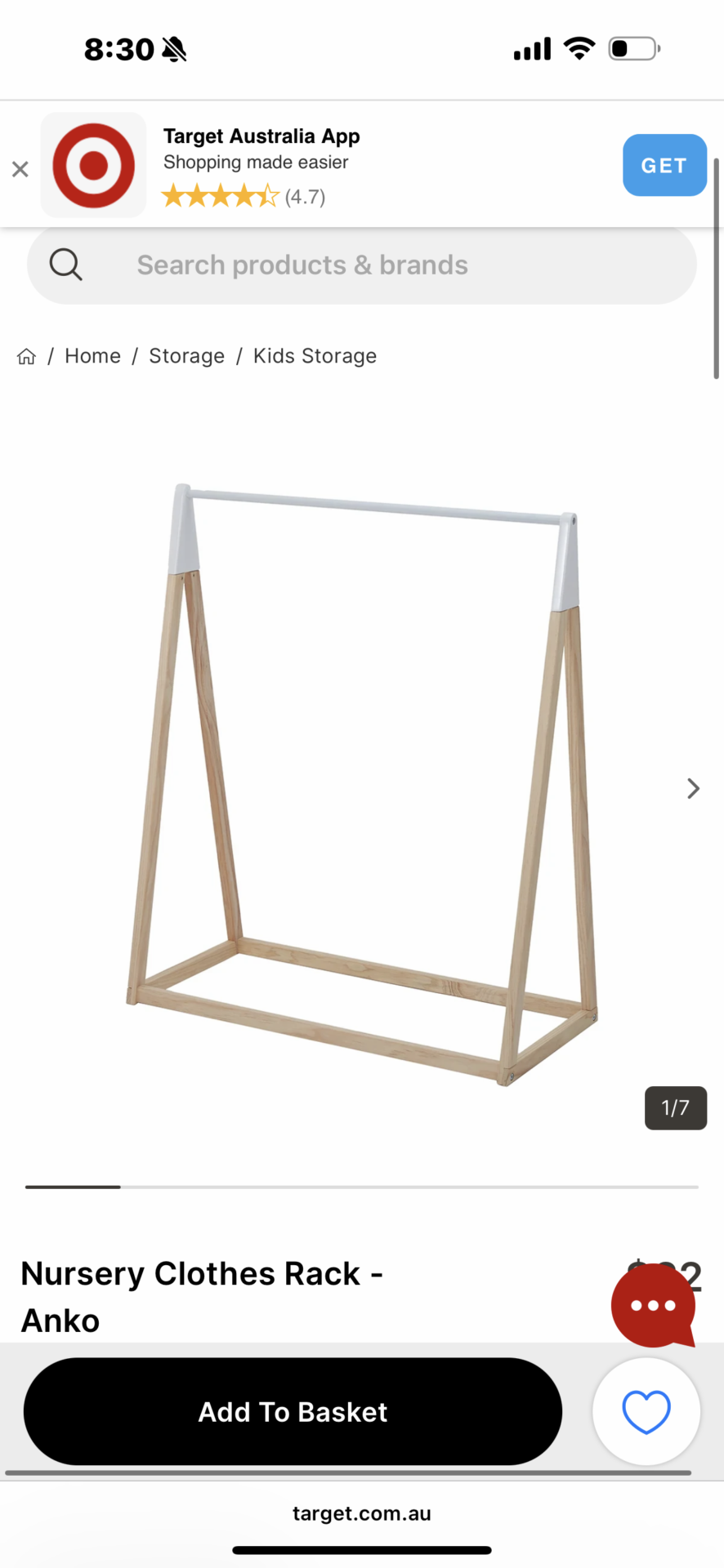 Baby clothes rack