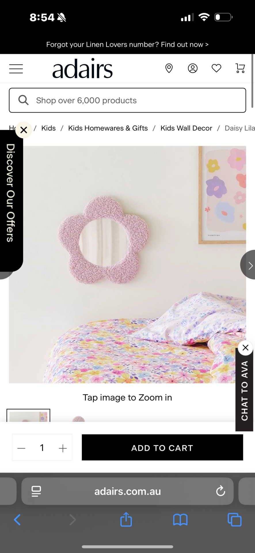 Mirror for nursery