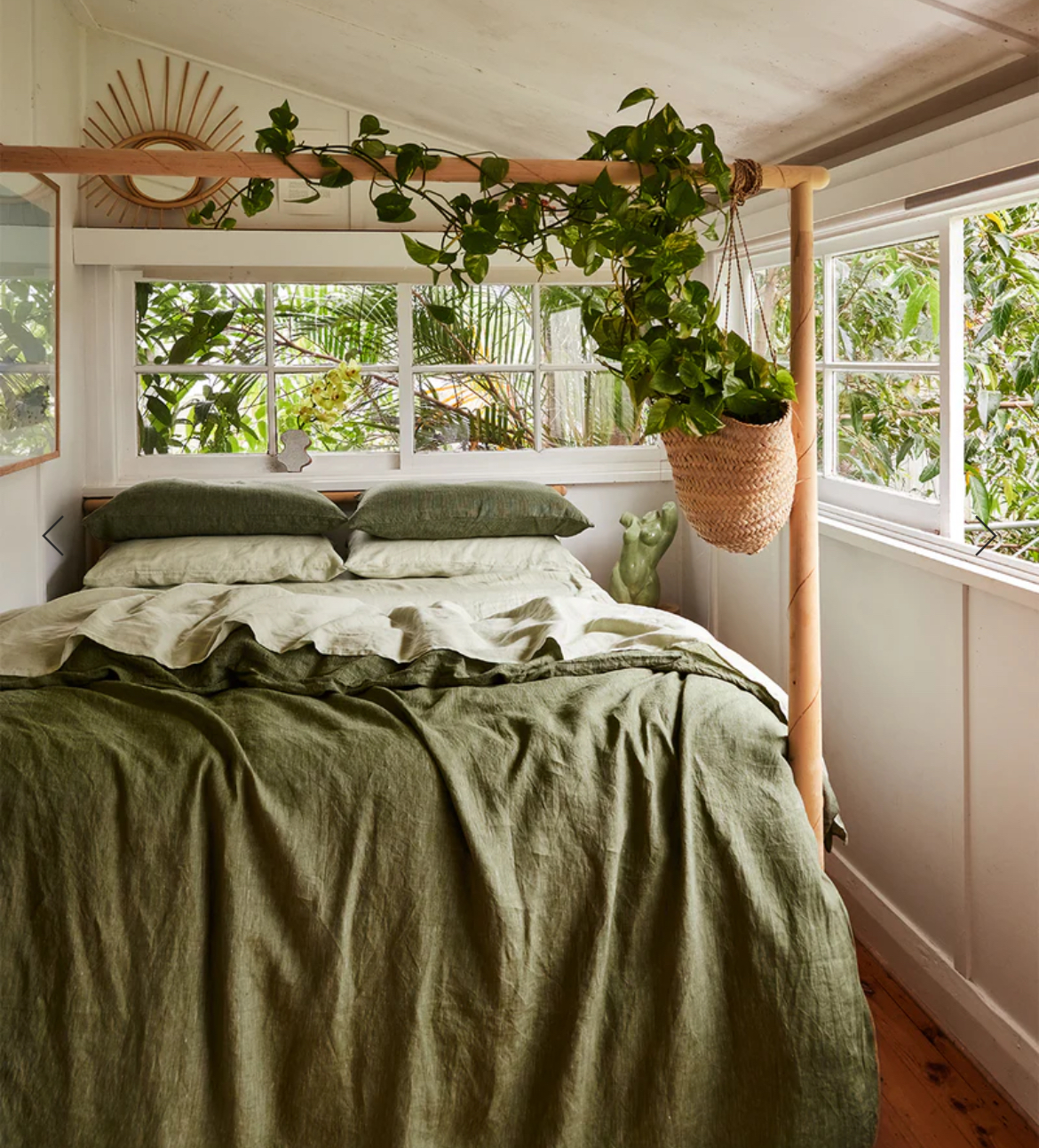 Olive Stripe & Sage Bedding Bundle