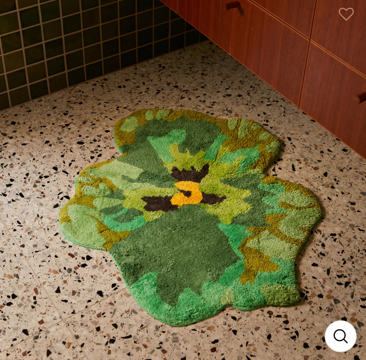 Pansy Green Bathmat