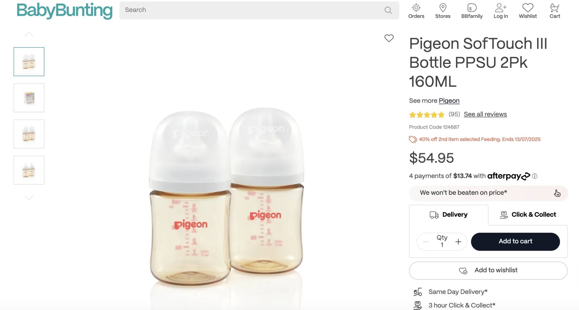 Pigeon bottles 2 pack