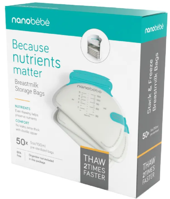 Breastmilk storage bags