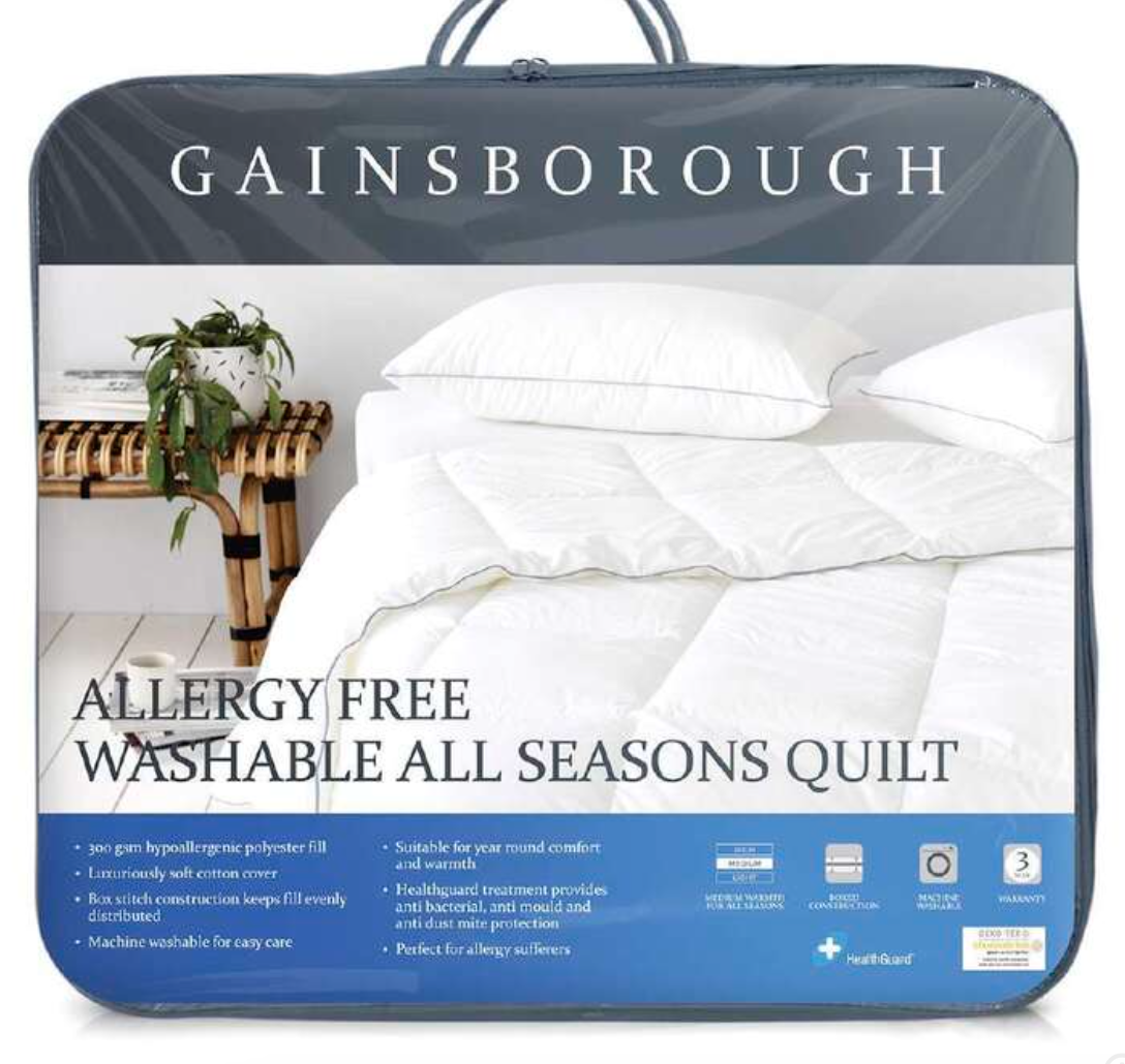 King Bed - Gainsborough Allergy Free All Seasons Quilt White
