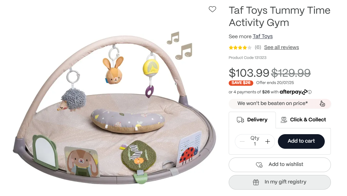 Taf Toys Tummy Time Activity Gym 131323