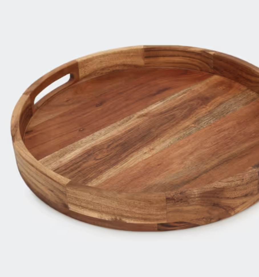 Acacia Round Serving Tray