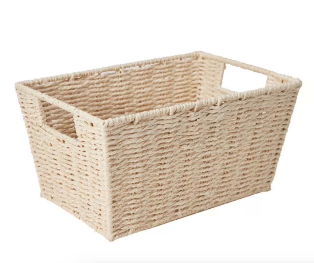 Rectangle Tapered Paper Rope Basket - Natural