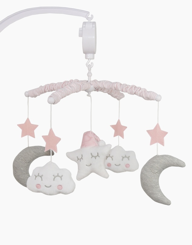 Musical Mobile - Pink Moon & Stars $32.50