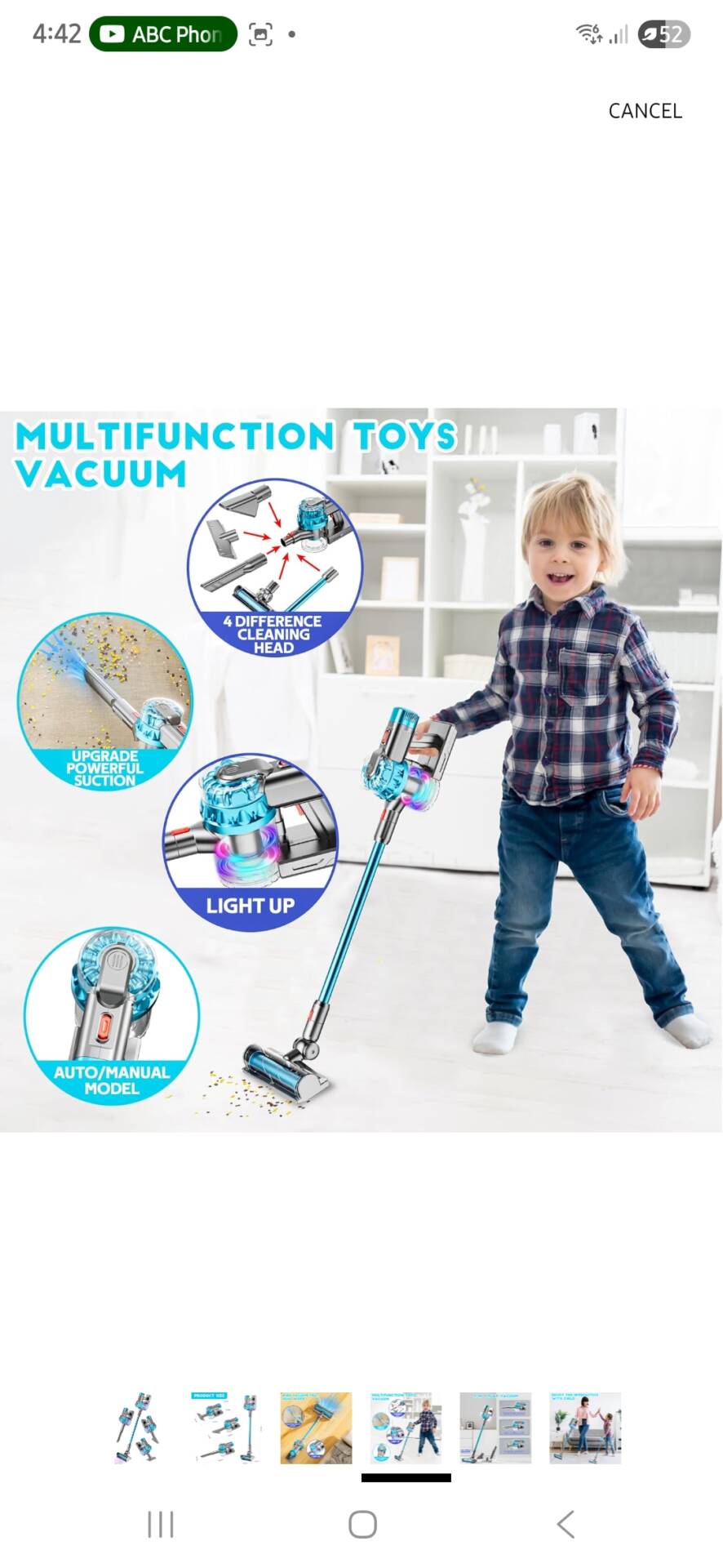 Kids vacuum BLAXTEM Toy Vacuum