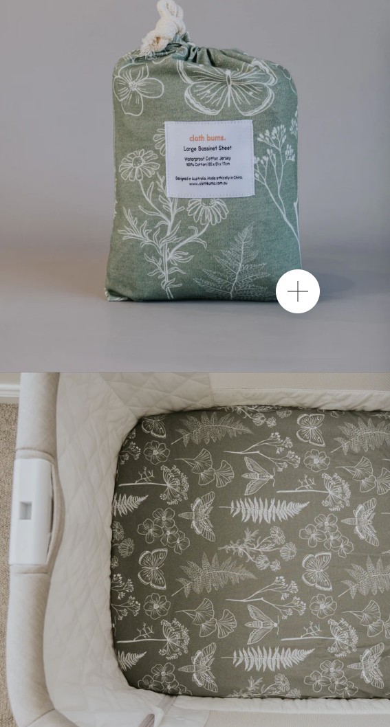 Co-Sleeper Waterproof Sheet - Olive Grove