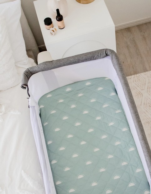 Co-Sleeper/Change Mat Fitted Waterproof Sheet | Sage Sunshine